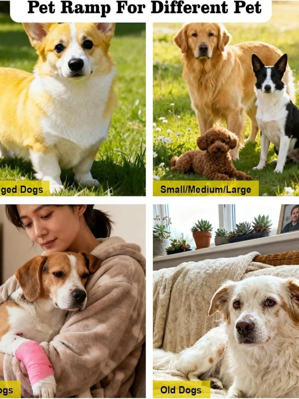 Foldable Dog Ramp for SUVs & Trucks
